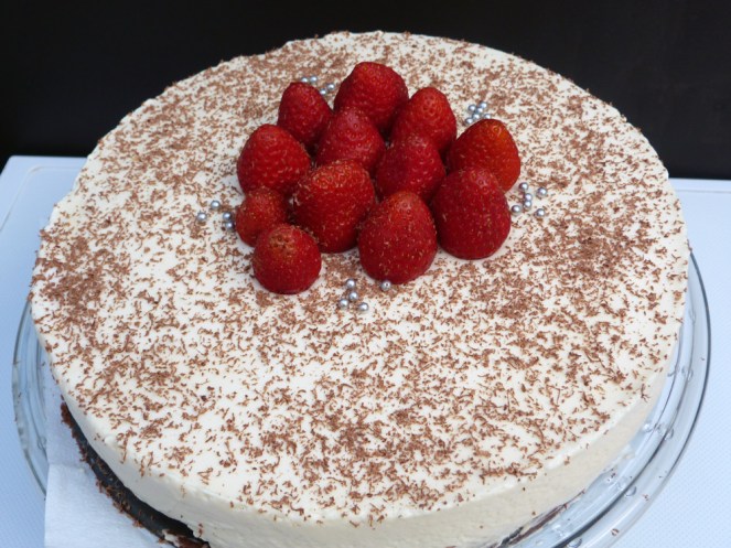 Pastís mousse de xocolata blanca