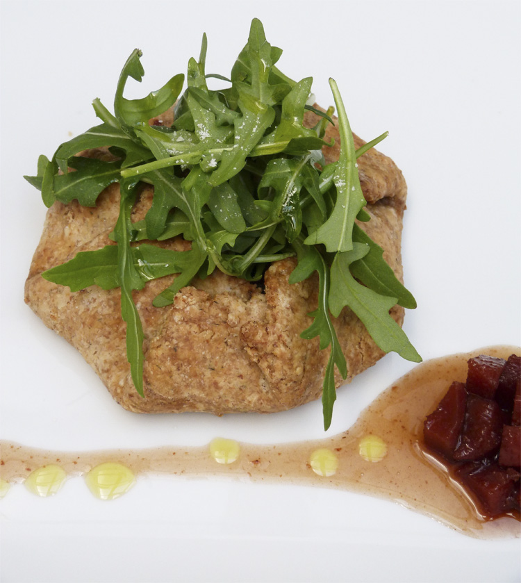 Galette d'espinacs i formatge de cabra