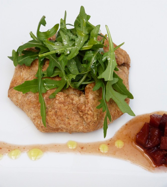 Galette d'espinacs i formatge de cabra