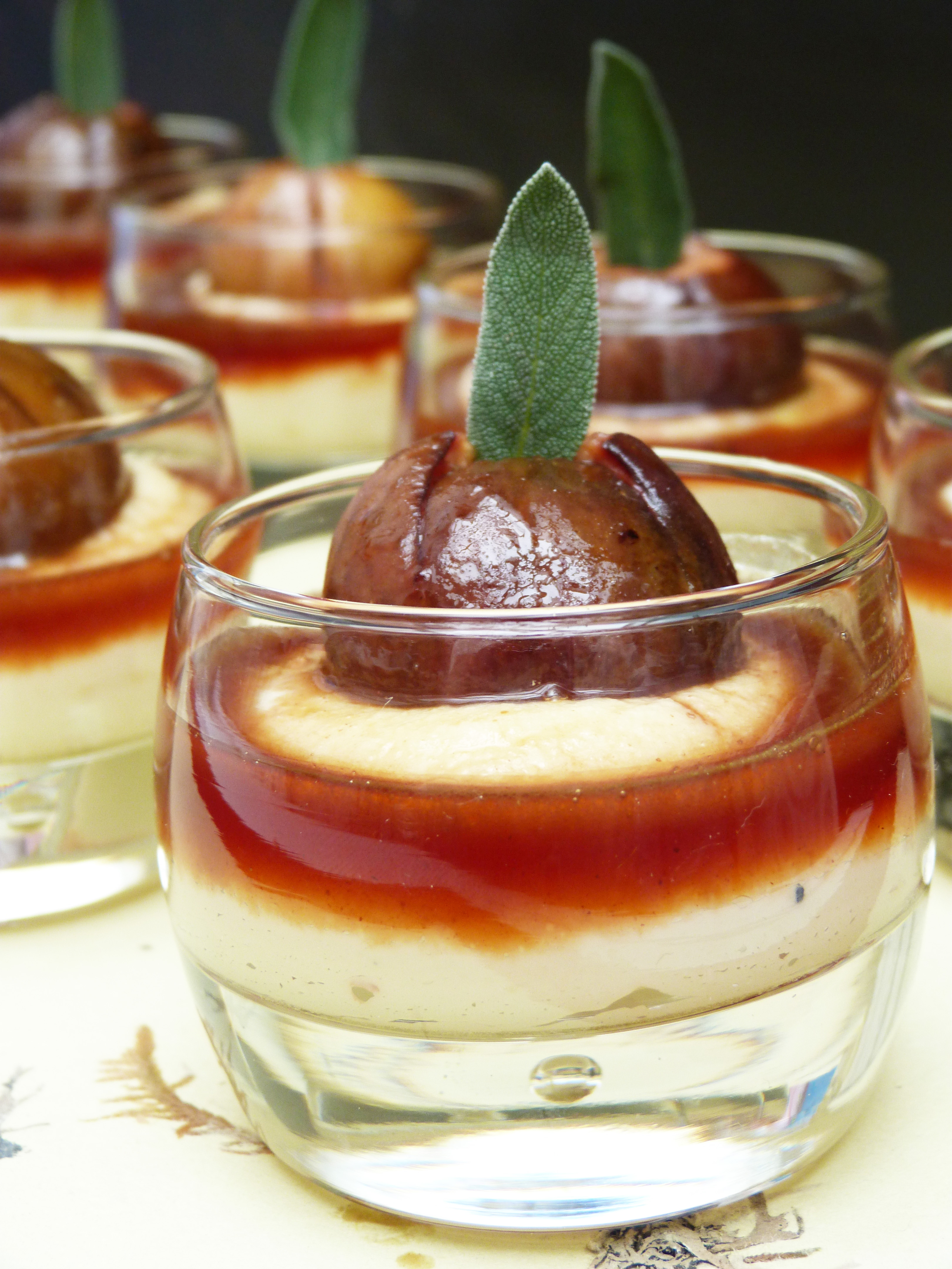 Mousse de maonès amb figues