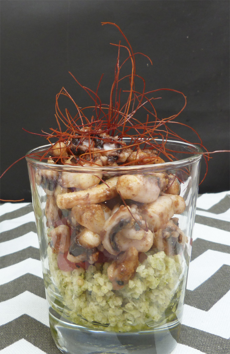 Ensalada de mill i calamars picants