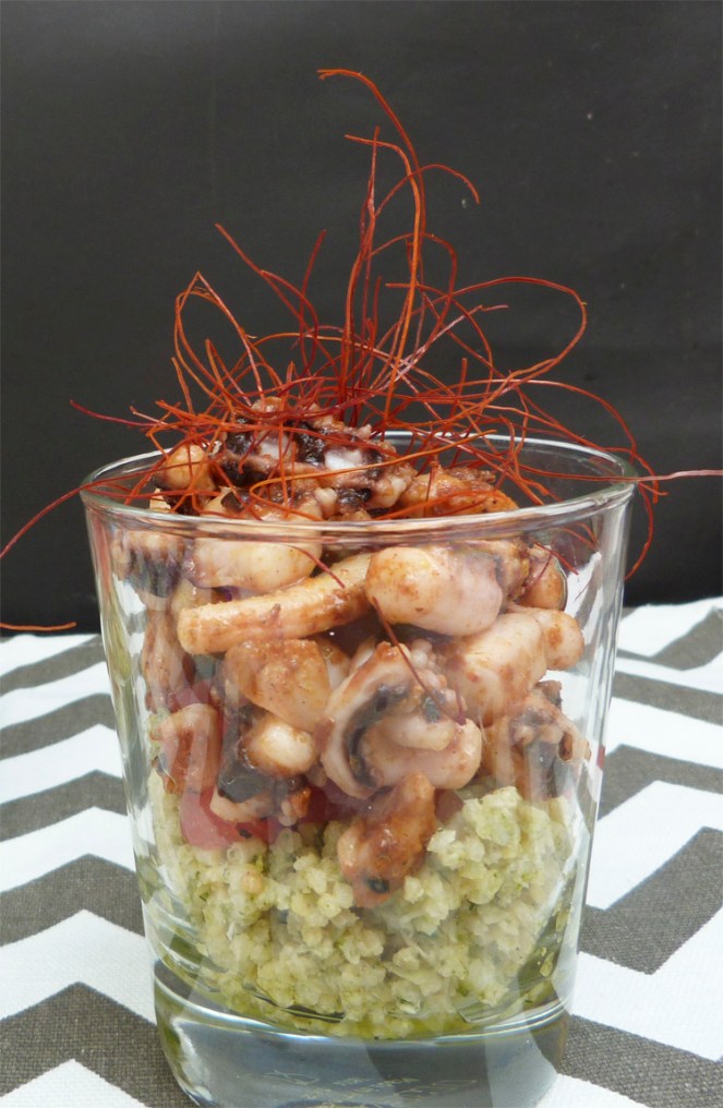 Ensalada de mill i calamars picants