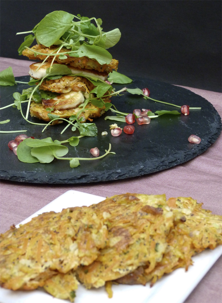 Bunyols de pastanaga i halloumi