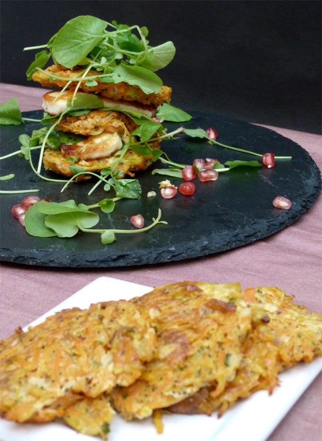 Bunyols de pastanaga i halloumi