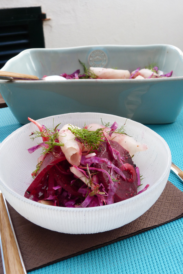 Ensalada cruixent amb bacallà fumat